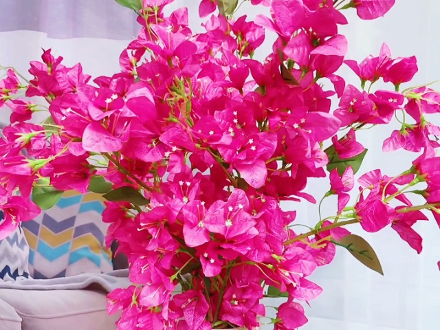 Amazon.com: Artificial Flowers Silk Bougainvillea Branches Faux