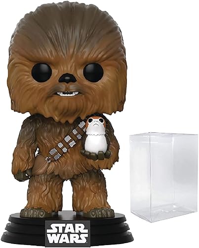 Miniatura 7 de Star Wars: The Last Jedi - Chewbacca con PORG Funko Pop! Figura de vinilo (paquete con funda protectora compatible con Pop Box), multicolor, 3.75