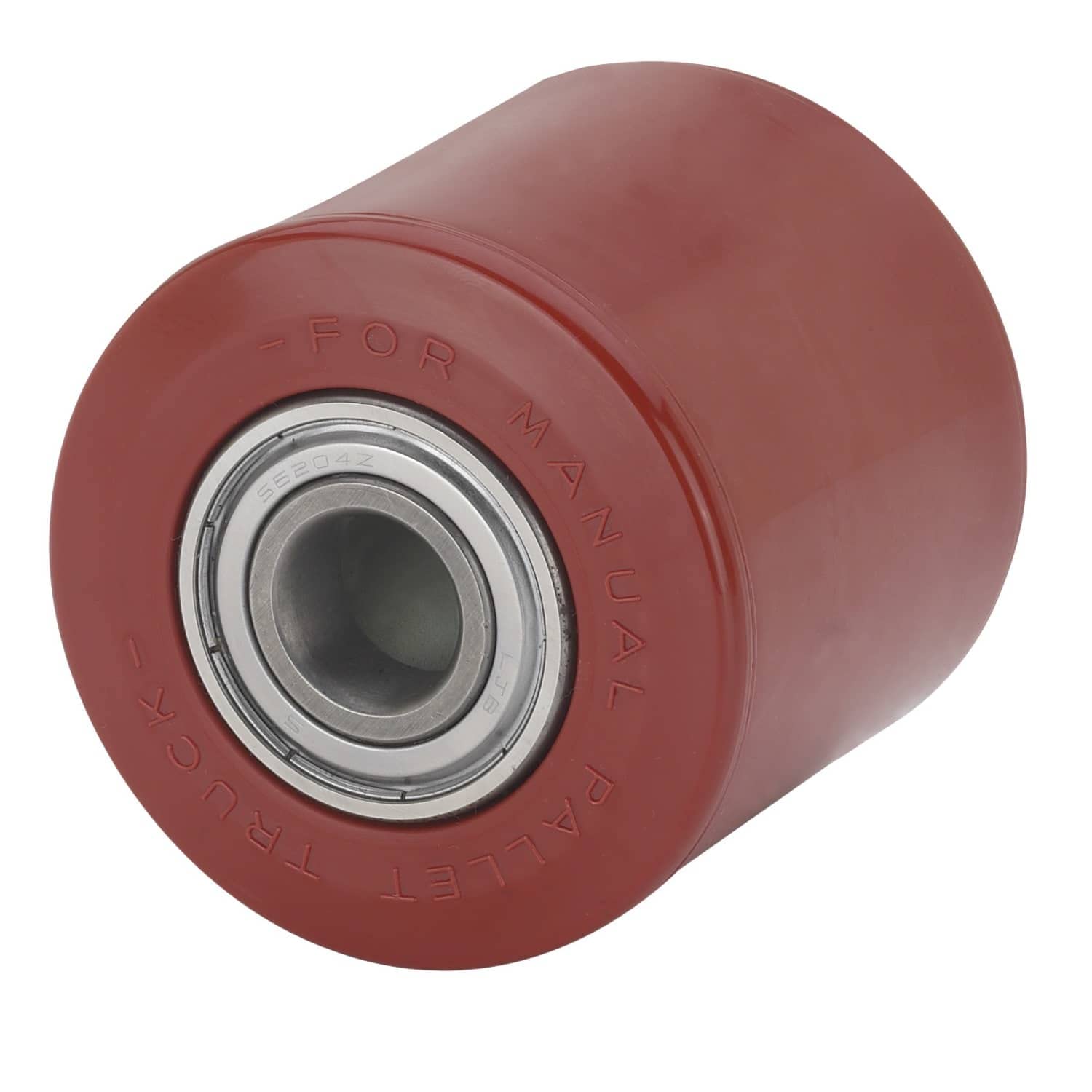 CABLEPELADO Rueda transpaleta rodillo, Rueda de carretilla elevadora manual, Rueda de carga para transpaleta, Diámetro 82 mm, Ancho banda 60 mm, Diámetro buje 20, Capacidad carga 450 Kg, Poliuretano