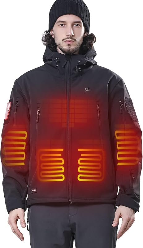 campera térmica DEWBU para hombre con batería de 12 V