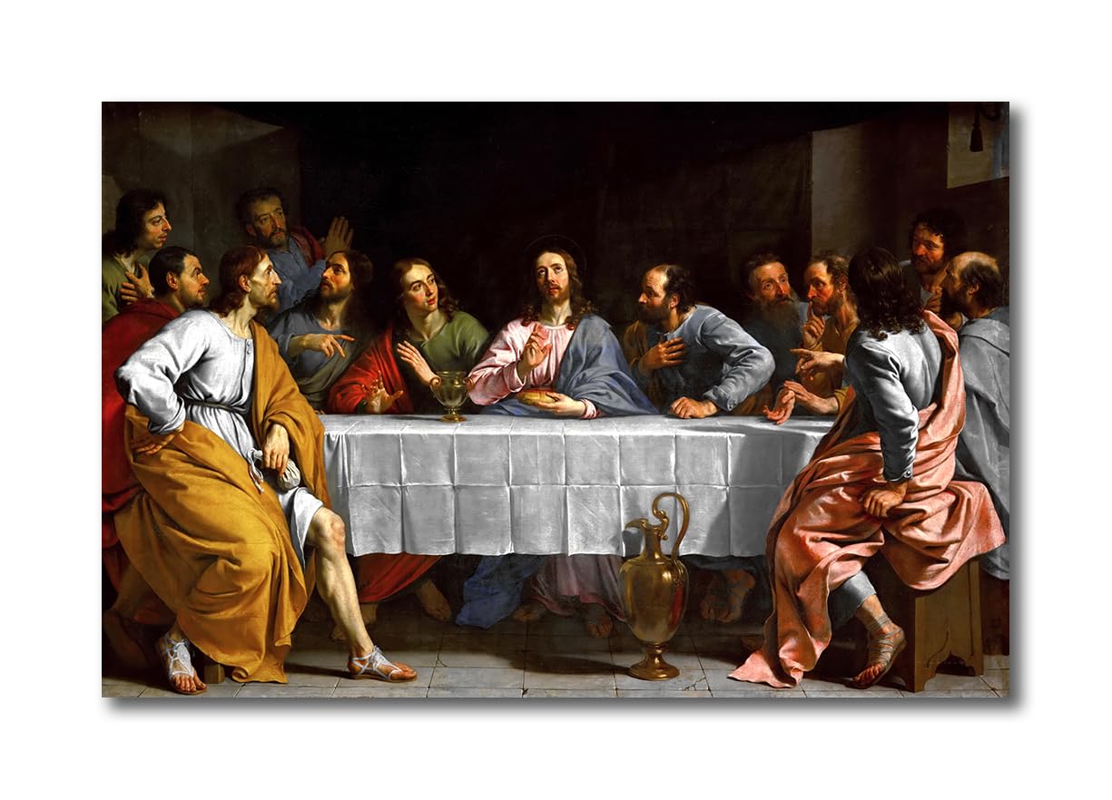 Sikhash Leonardo da Vinci Canvas Paintings The Last Supper Renaissance Art | Famous Artist Paintings Wall Décor for Bedroom | 12x8 Inches Unframed
