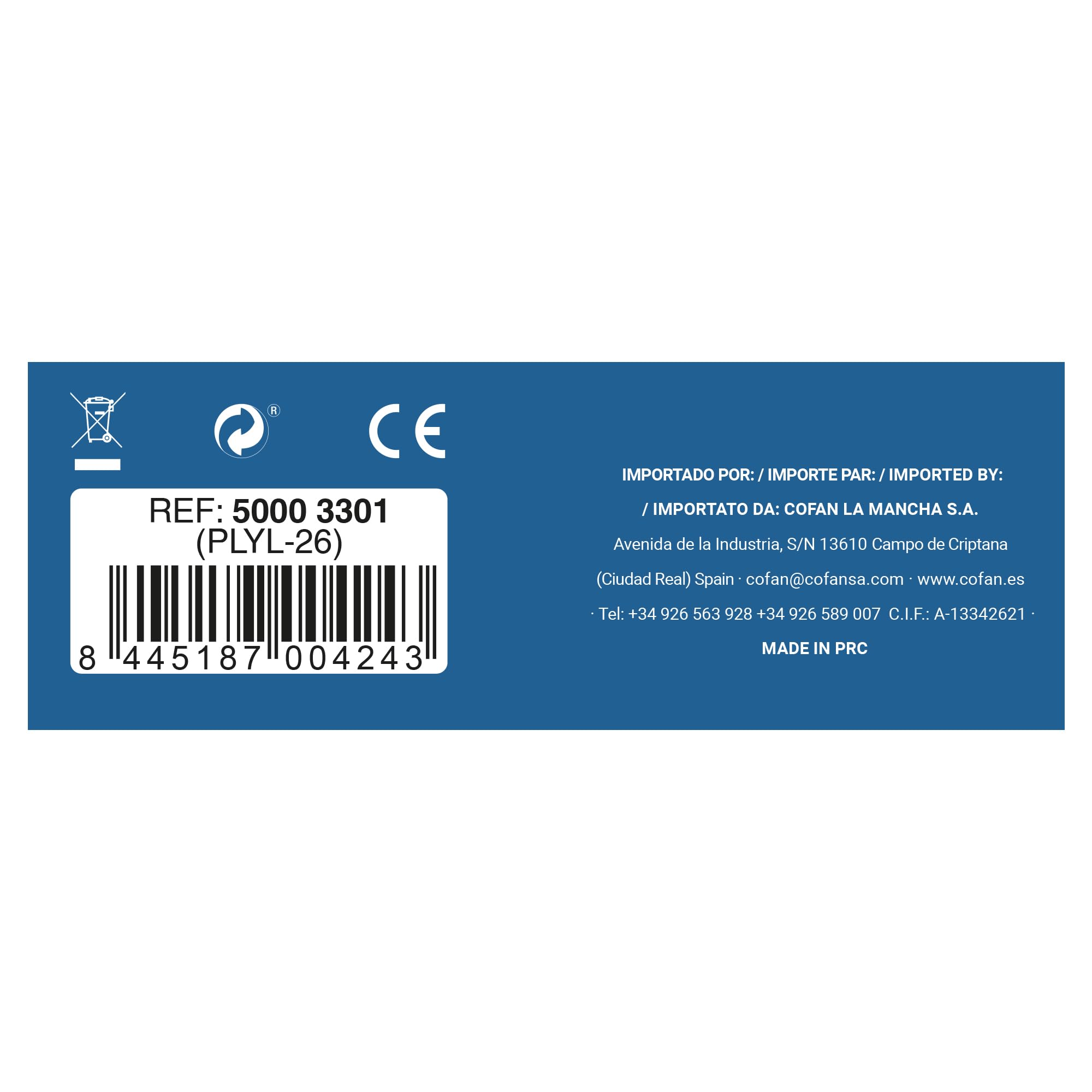 Cofan Tondeuse à Gazon Main à Batterie | Batterie 3,6 V | 1000 TR/Min