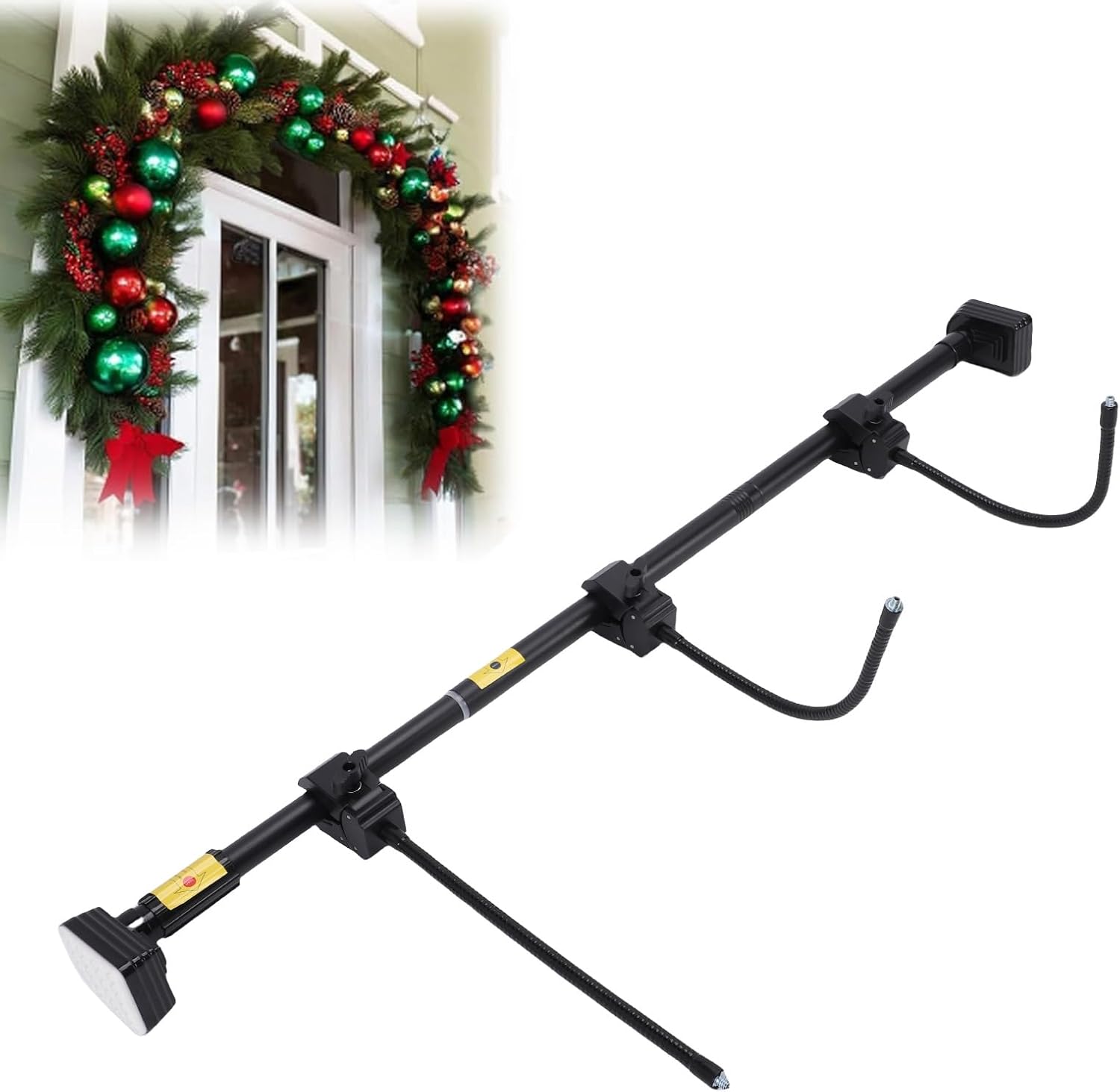 AUNMAS Adjustable Garland Hanger Christmas Decoration Holder for Front Door Wall or Outdoor Garden Greenery (80 to 100cm)