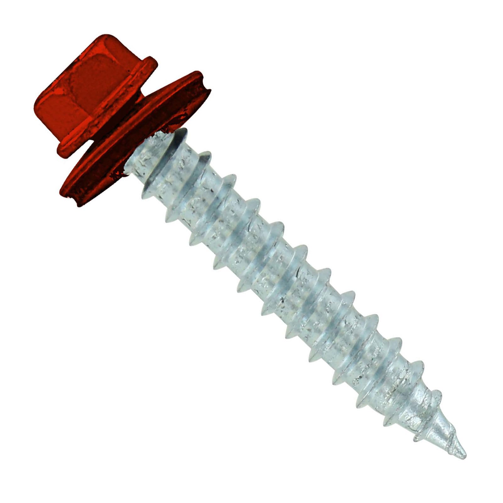 Fasteners Plus ST Fastening #14 x 1-1/2", #14 Type 17 Woodbinder Metal Roofing Screws Metal-to-Wood Rustic Red (Pack of 250)