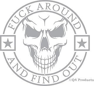 FAFO Skull Decal - Fuck Around and Find Out Color Decal Sticker for Your Car or Truck Window