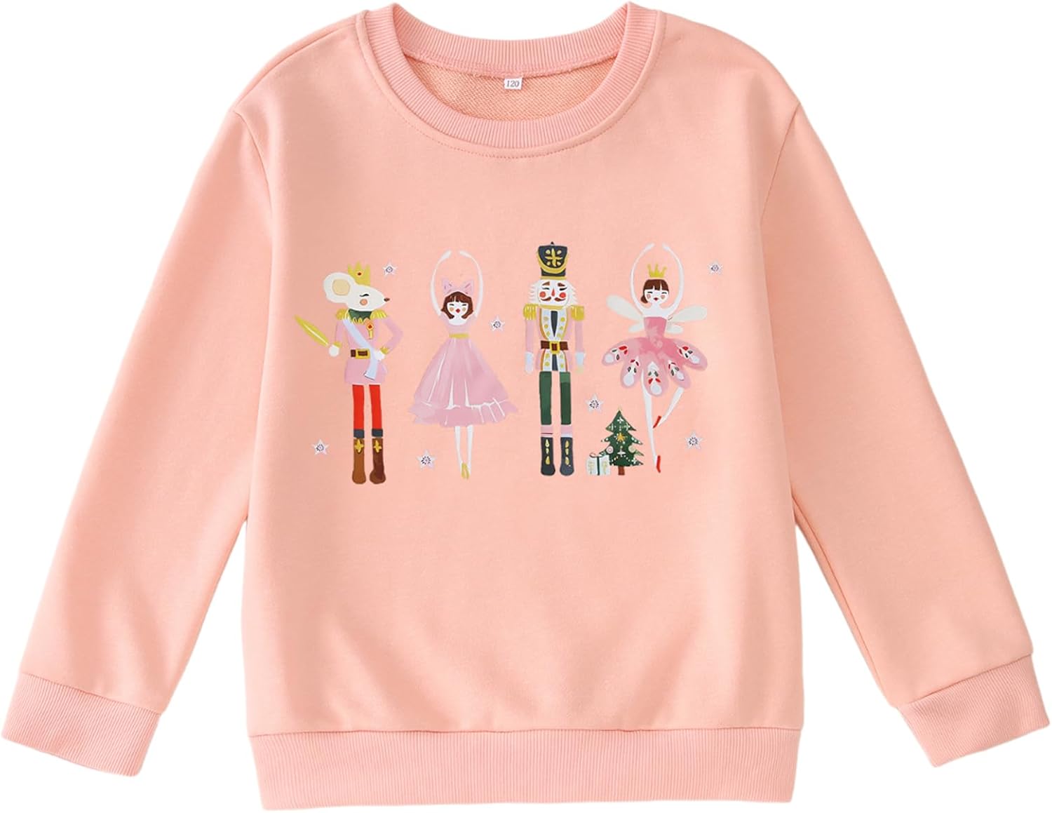 CM C&M WODRO Girls Christmas Nutcracker Sweatshirt Crewneck Cute Xmas Ballet Shirt Long Sleeve Kids Holiday Pullover Tops