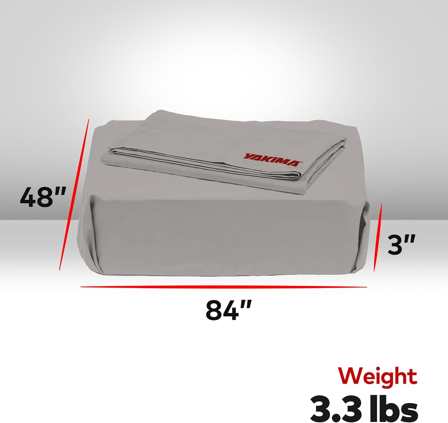 Yakima SkyRise BedSheets Cotton 300 Thread Count No Tuck Full Sheet Set For Small Skyrise Tent Mattress with Drawstring Bag, Gray