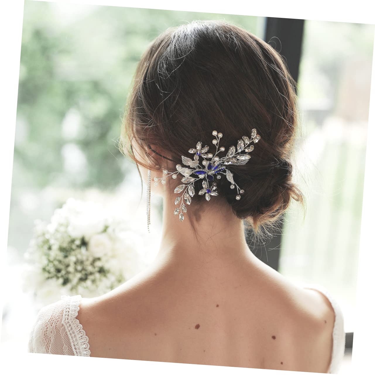 FOMIYES 3 Elegantes Peinetas Con Diseño De Flores Y Diamantes De Imitación Para El Pelo Accesorios Para El Cabello Trenzado Para Bodas Y Fiestas.