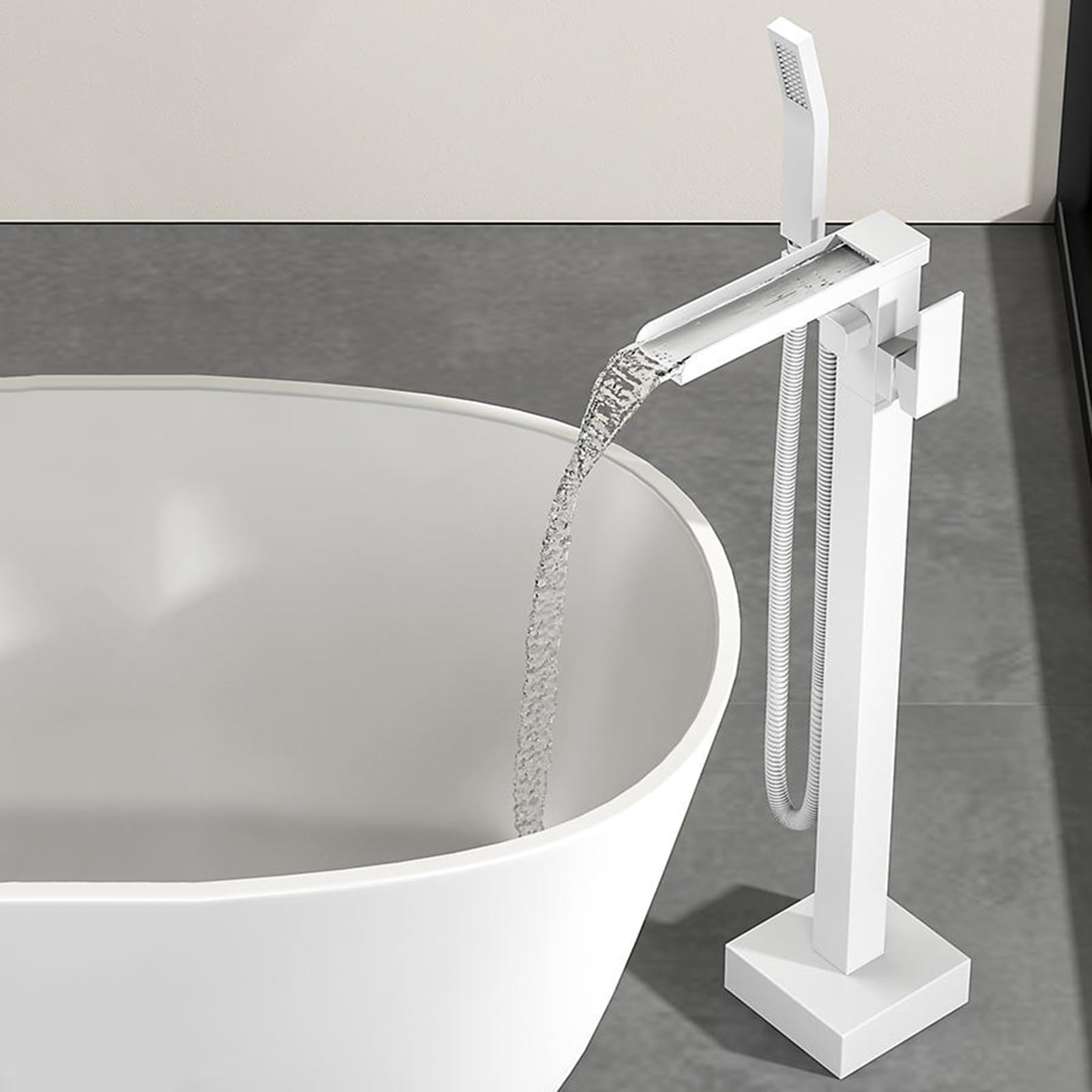 Robinet de douche double fonction avec mitigeur cascade en laiton massif durable