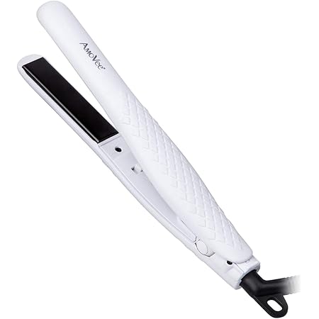 Amazon Amovee ミニ ヘアアイロン ストレート カール両用 コンパクト 海外対応 White Amovee ヘアアイロン