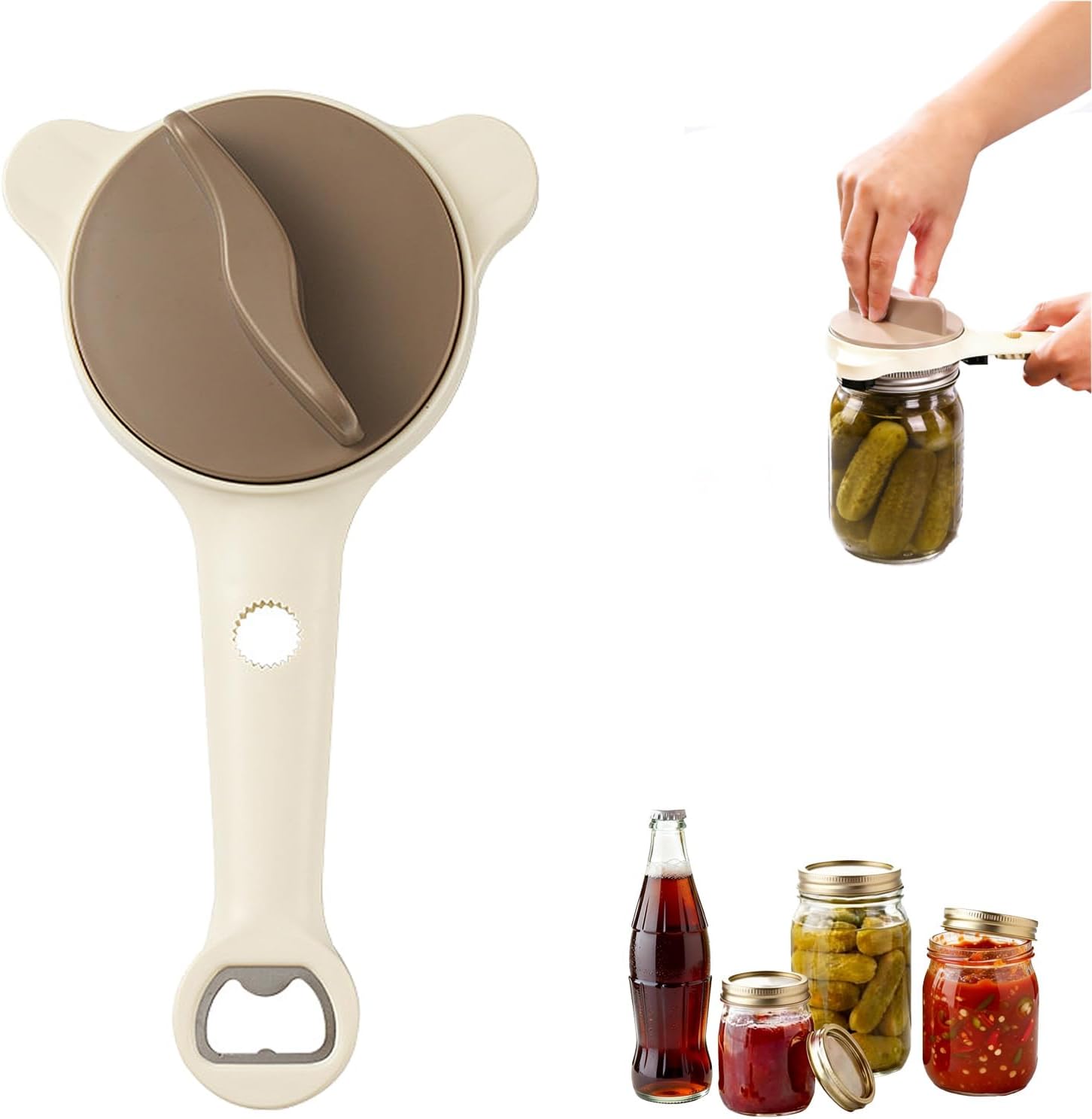 Jar Opener for Weak Hands & Seniors with Arthritis, Adjustable Lid Remover for Bottles, Easy Grip Can Opener Manual Jar Opener for Weak Hands & Seniors with Arthritis, Adjustable Lid Remover for Bottles, Easy Grip Can Opener Manual