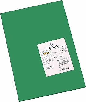 Iris Vivaldi A4 185 GSM Smooth Colour Paper - Moss Green (Pack of 50 Sheets)