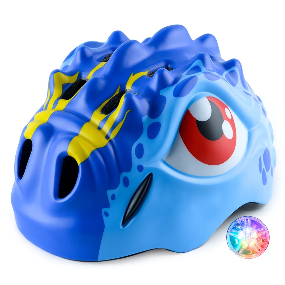 Apusale Kids Bike Helmets Dinosaur Helmet Adjustable Toddler Helmet for