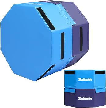 Matladin Gymnastics Octagon Mat, 25.6" Diametre Tumbling Backbend Trainer Exercise Mat for Kids Gym Cheerleading, Martial Art, Octagon Step and Jump Platforms