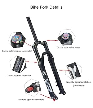 超軽量エアサスペンション フォーク Amazon.co.jp: 24インチ MTB エアフォーク ディスクブレーキ 1-1