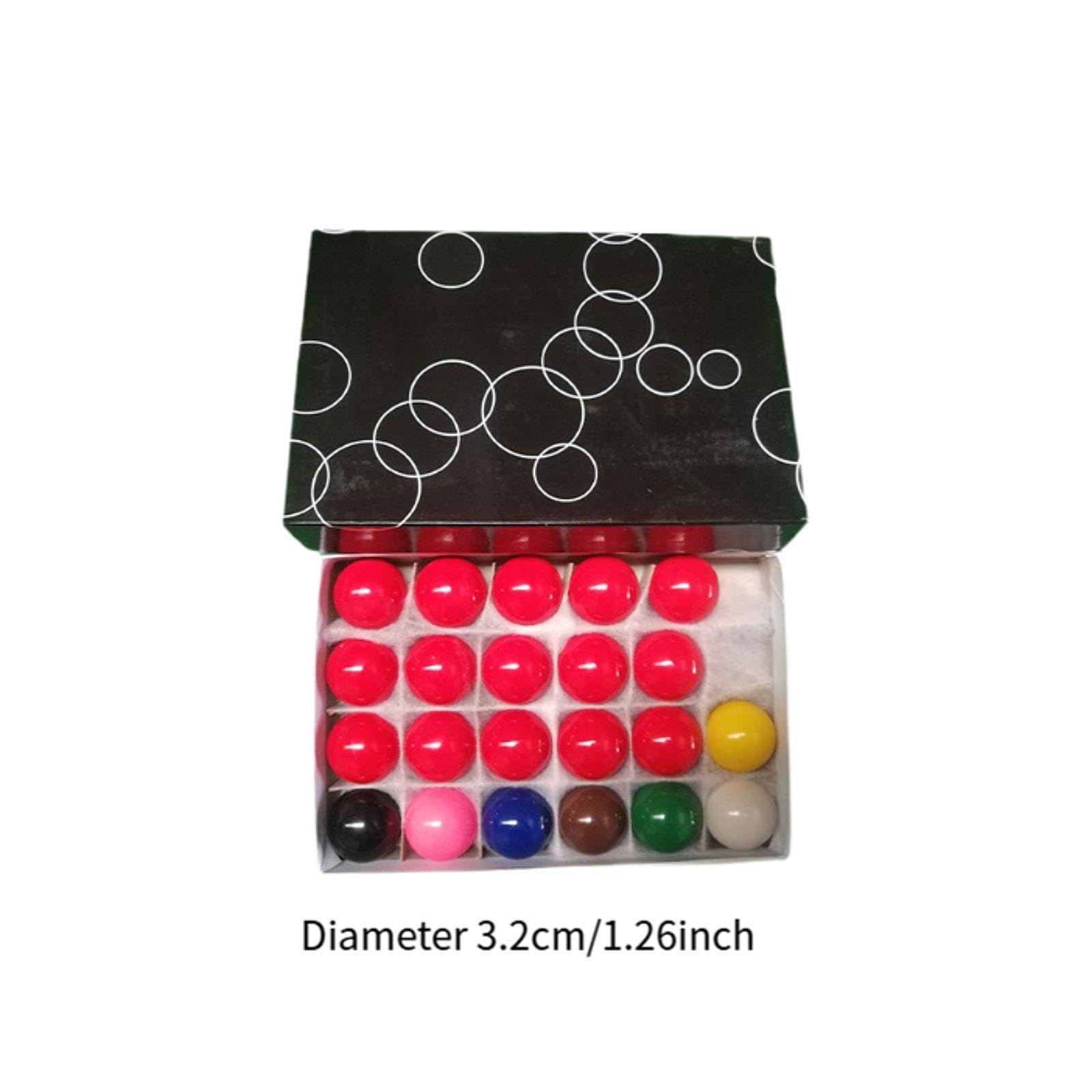 Set di 22 Mini Palle da Biliardo, Accessori per Giochi da Tavolo, Realizzati in Resina Fenolica di con Numeri Chiari, Ideali per Il Gioco, 32mm