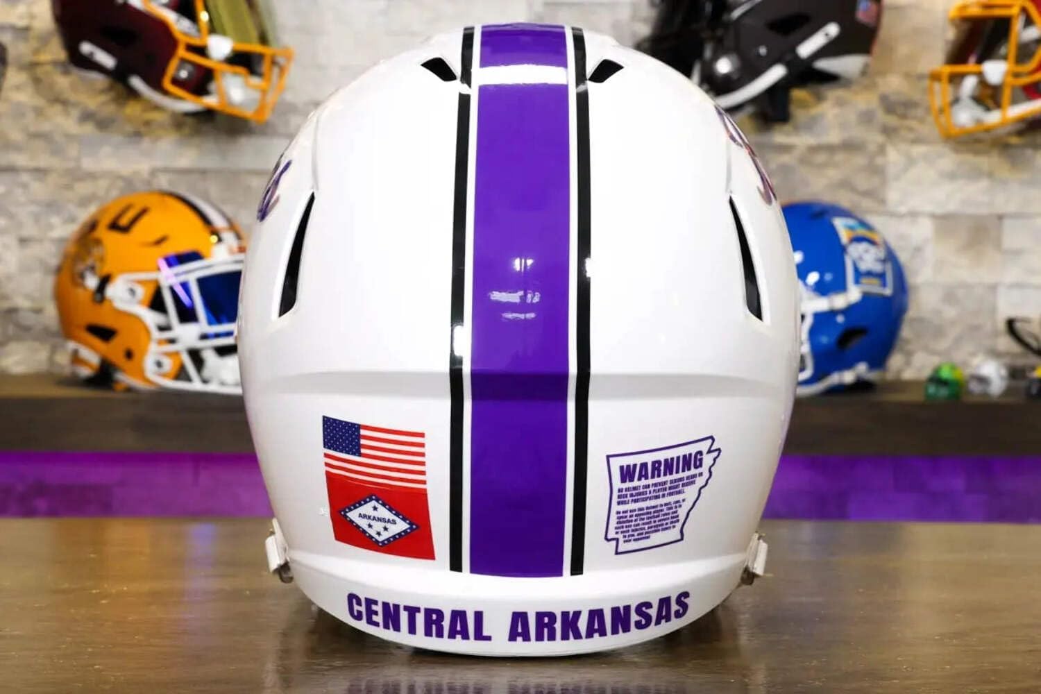 Central Arkansas Bears Script Full-Size Speed Authentic Helmet - Green Gridiron