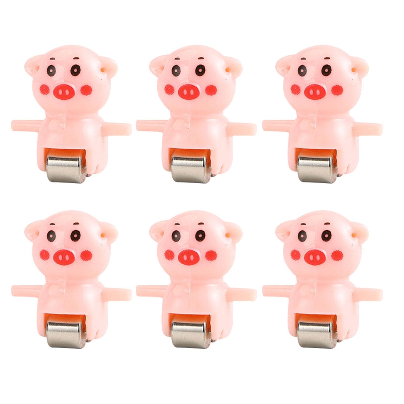 ＡＷＨＡＯ Slide Stairs Toy Spare Part, Electric Tracks, Play Parts, Spare Part for Roller Coaster Toys, Indoor And Outdoor Accessories, Birthday, 6pcs pig