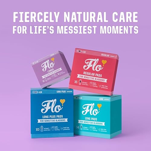 Miniatura 8 de Flo Almohadillas largas de bambú con alas (10 almohadillas), discretas, incontinencia media, ultrafinas e hipoalergénicas