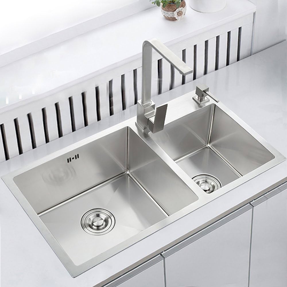 手作り　流し台 　Ⅷ Amazon.co.jp: Tophome キッチンシンク(蛇口なし) 台所の流し台 2槽