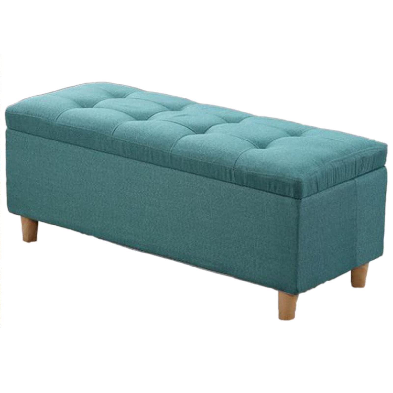 GHFXSCV Multi-Functional Grey Storage Bench with Padded Seat, 100x40x40 cm - Elegant and Practical Solution for Bedroom, Living Room, Entryway, Footrest & Storage nizer