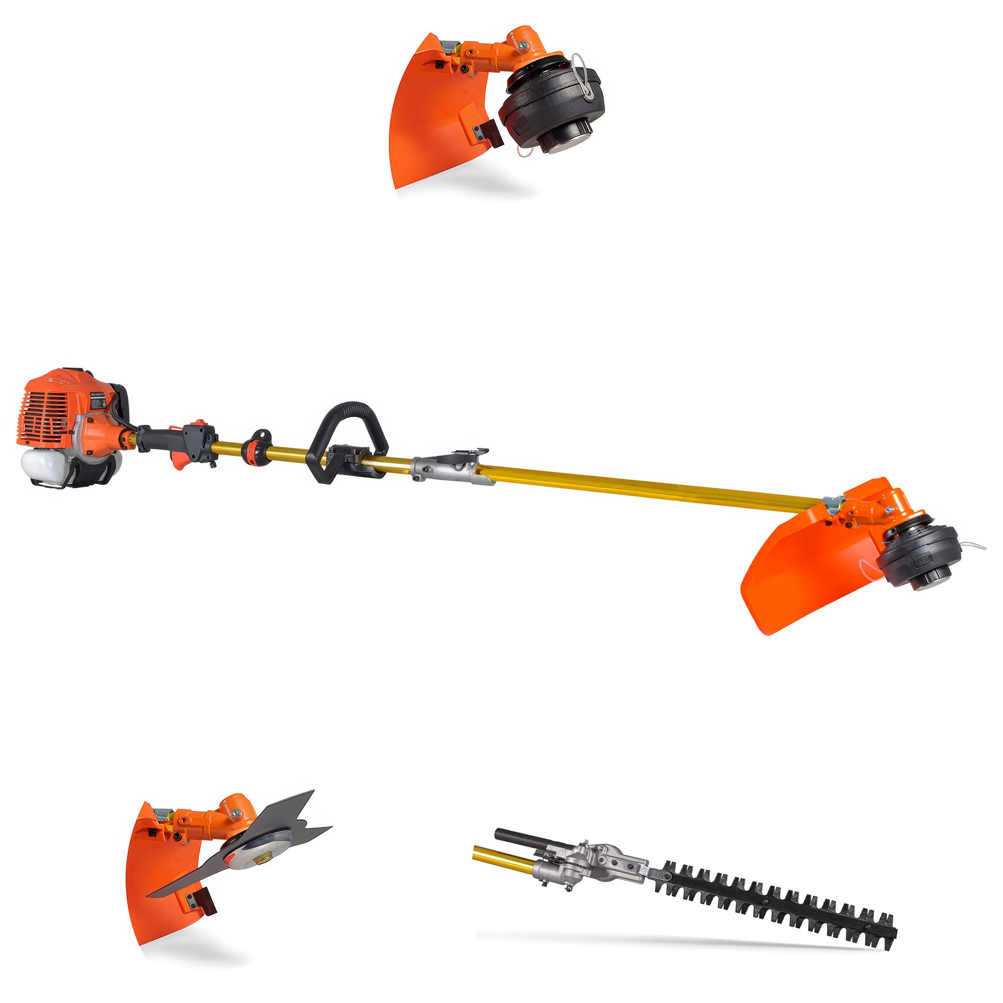 Boudech Monster 620 – Desbrozadora multifunción de explosión 3 en 1, motor de 2 tiempos con disco 3T, Tesina batti e ire y cortasetos