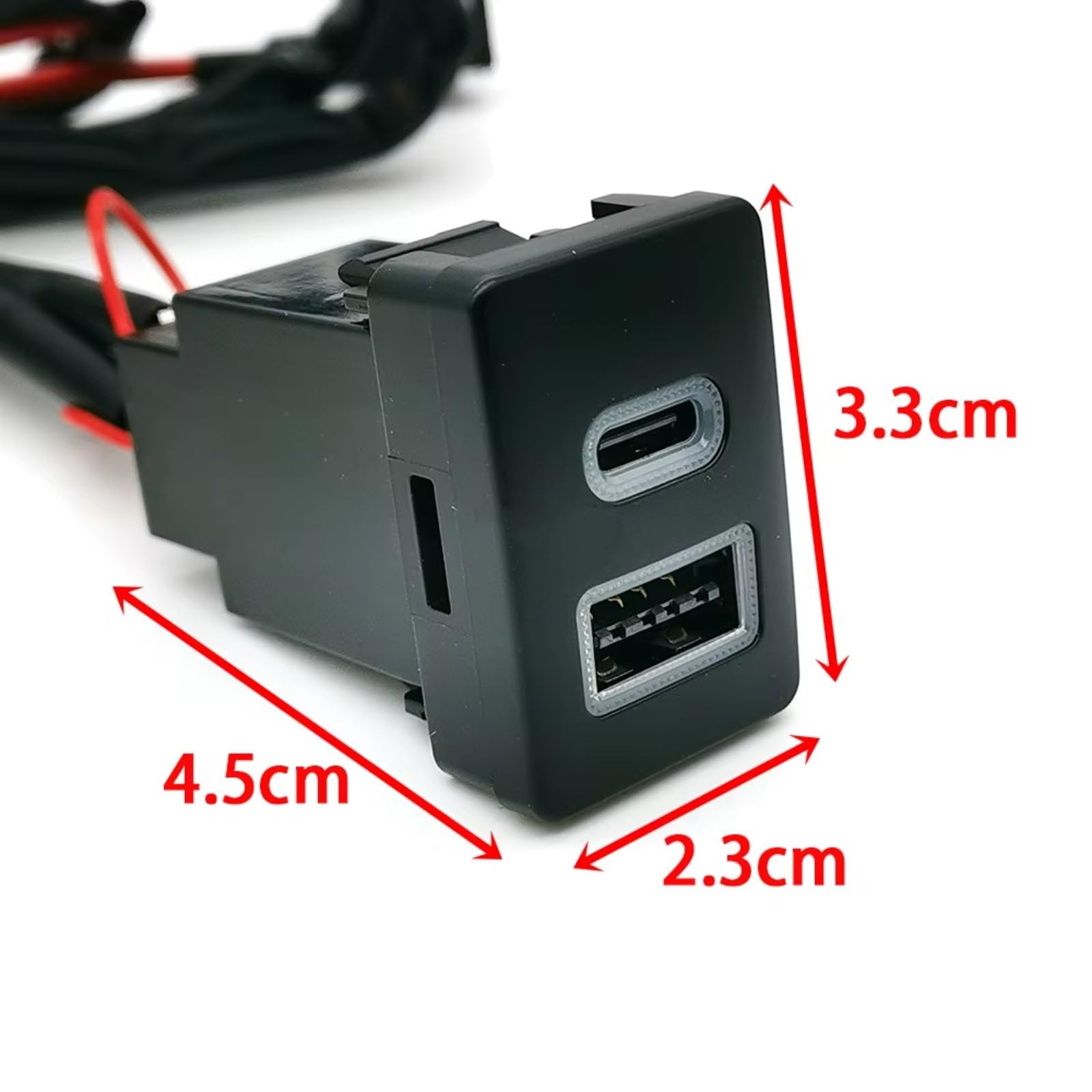 USB-Port-Mittelkonsole Kompatibel Mit Suzuki Für Jimny 2019–2023 Autotelefon Für Ladegerät QC3.0 Für Typ-C-Port-Ladeadapter Kfz-USB-AUX-Schnittstelle