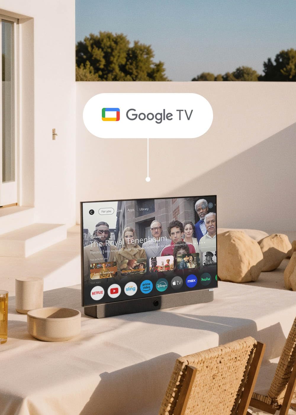 CREATE / TV Move Studio/Televisor Smart TV 24' portátil/con batería hasta 3h, Pantalla antirreflejos, Control por Voz, Alta definición, Dolby Audio, Bluetooth 5.1, Google TV