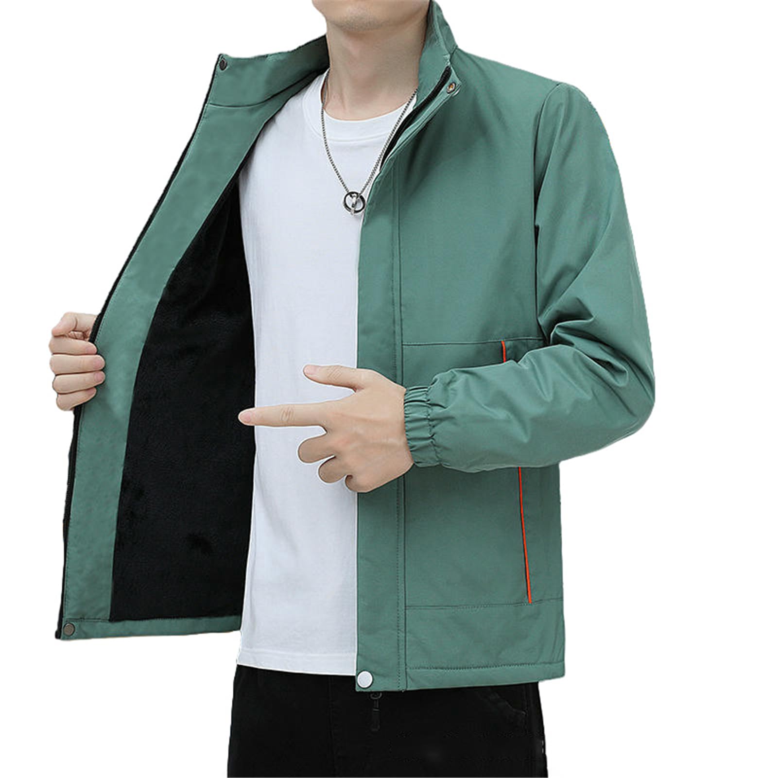 Giacca da uomo Primavera Autunno Casual Stand Collar Cappotto Gioventù Prim