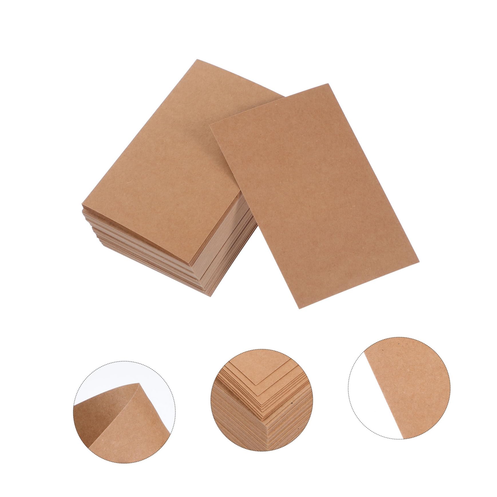 100 Stück DIY Kraftpapier Postkarten Beidseitig Blanko Handgeschriebene Grußkarten und Memo Karten Vintage Stil Vielseitig für Botschaften Zeichnungen und Bastelprojekte Geeignet