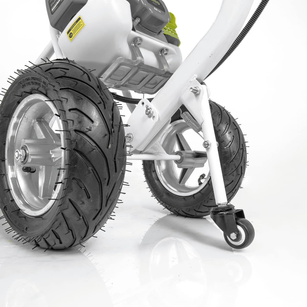 VITO – Desbrozadora térmica de 52 cm³ con ruedas, hoja Ø 255 mm + casco de seguridad de malla