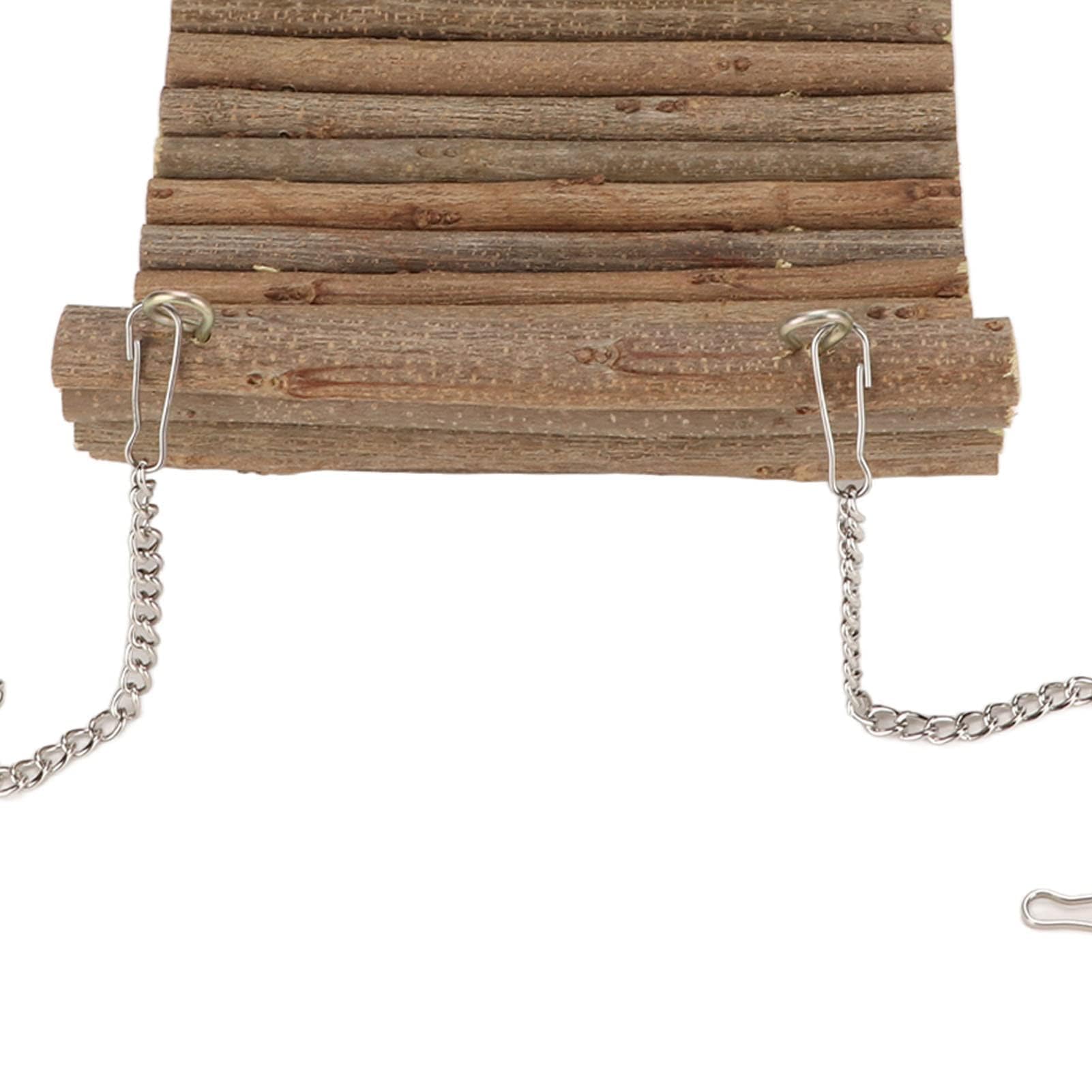Altalena in Legno per Piccoli Animali, 20x30 cm, Amaca Sospesa per Criceti, Cincillà, Scoiattoli, Conigli e Uccelli