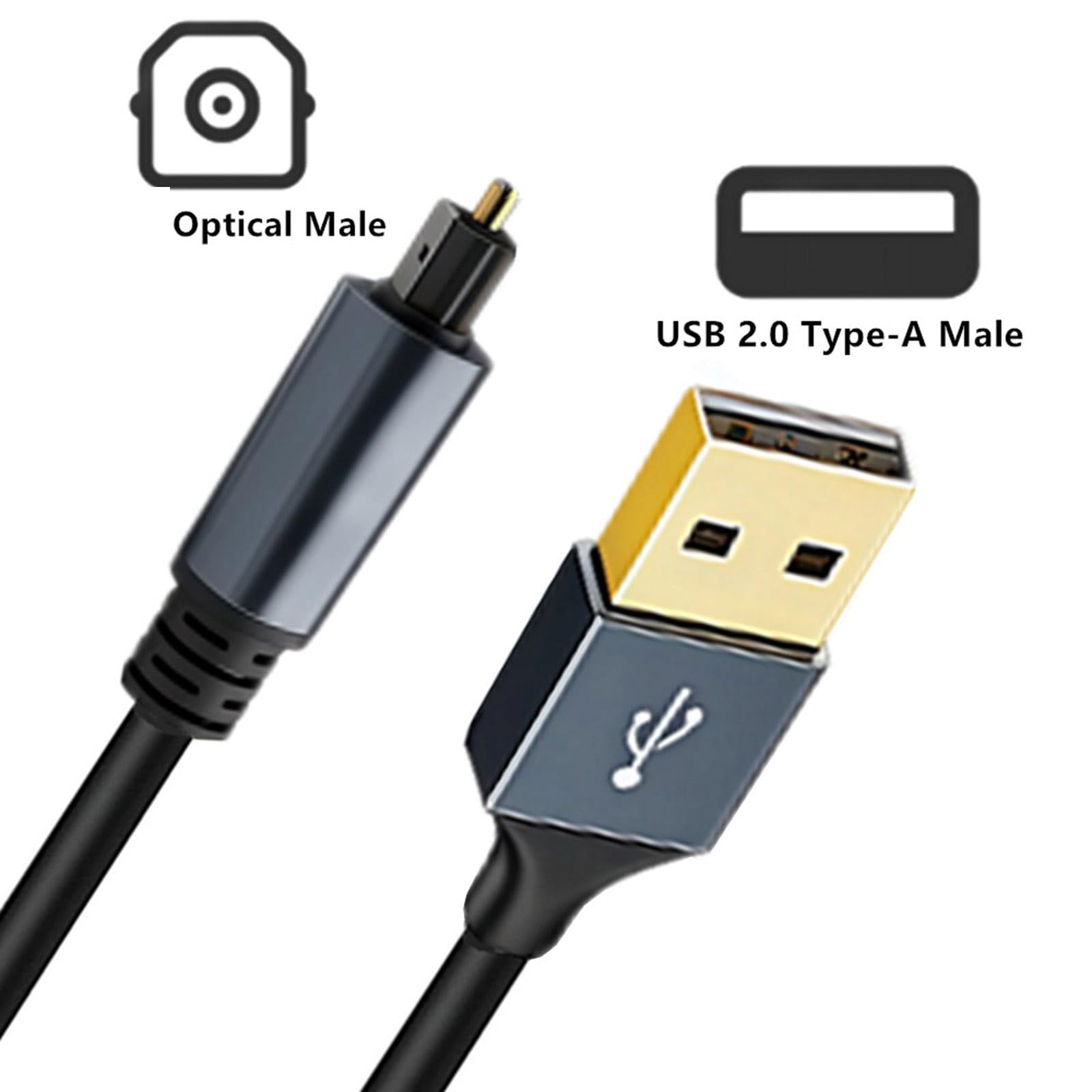 Adattatore ottico USB SPDIF convertitore in fibra digitale per altoparlanti home theater e connettività del computer portatile Adattatore audio da USB a ottico