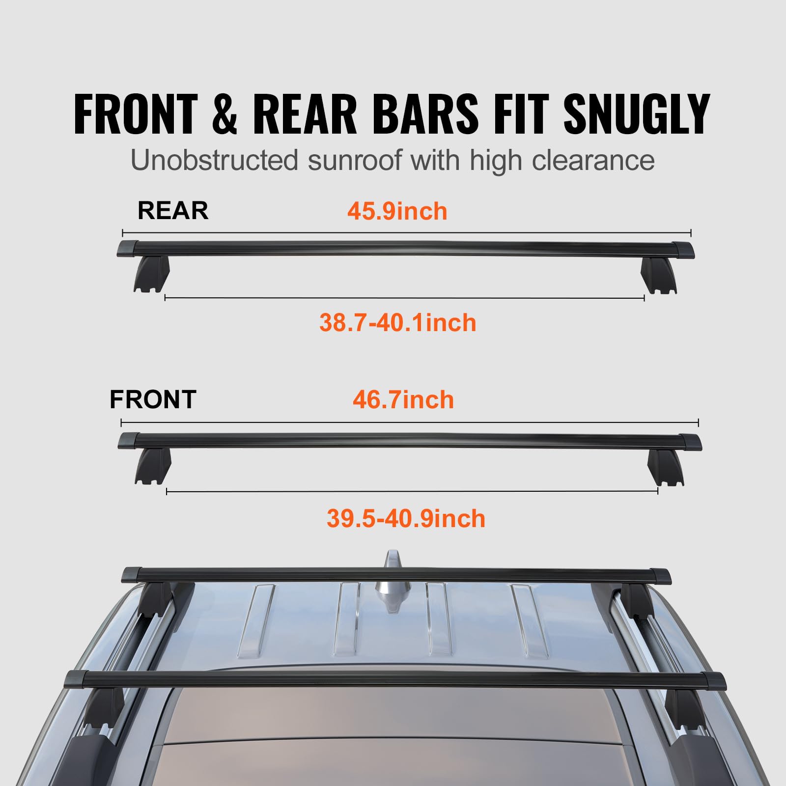  VEVOR Roof Rack Cross Bars, Compatible with 2011-2021