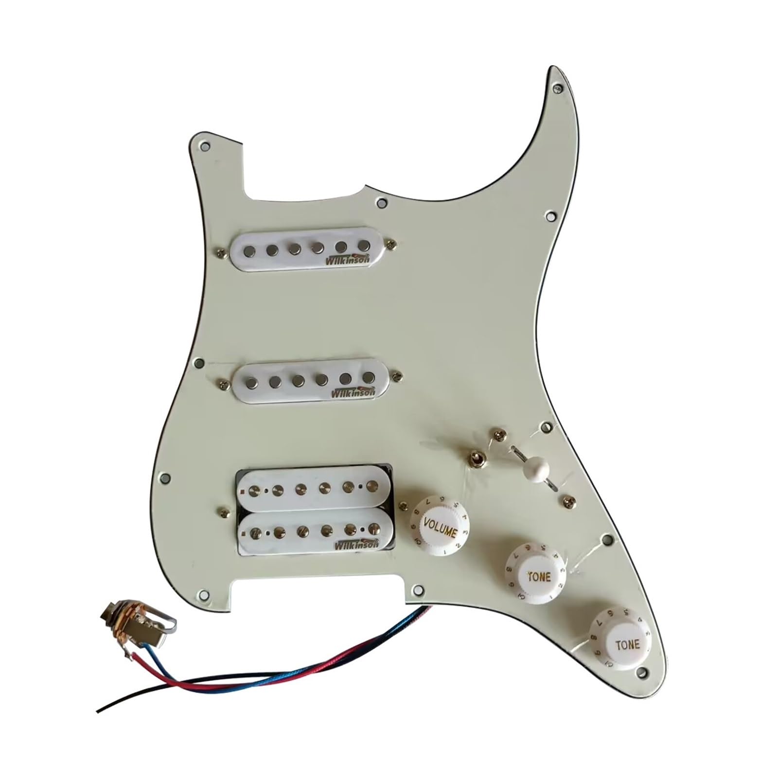 prewired loaded pickguard HSS Prewired Pickguard Set Loaded Alnico 5 Humbucker Pickup Converter For Electric Guitar