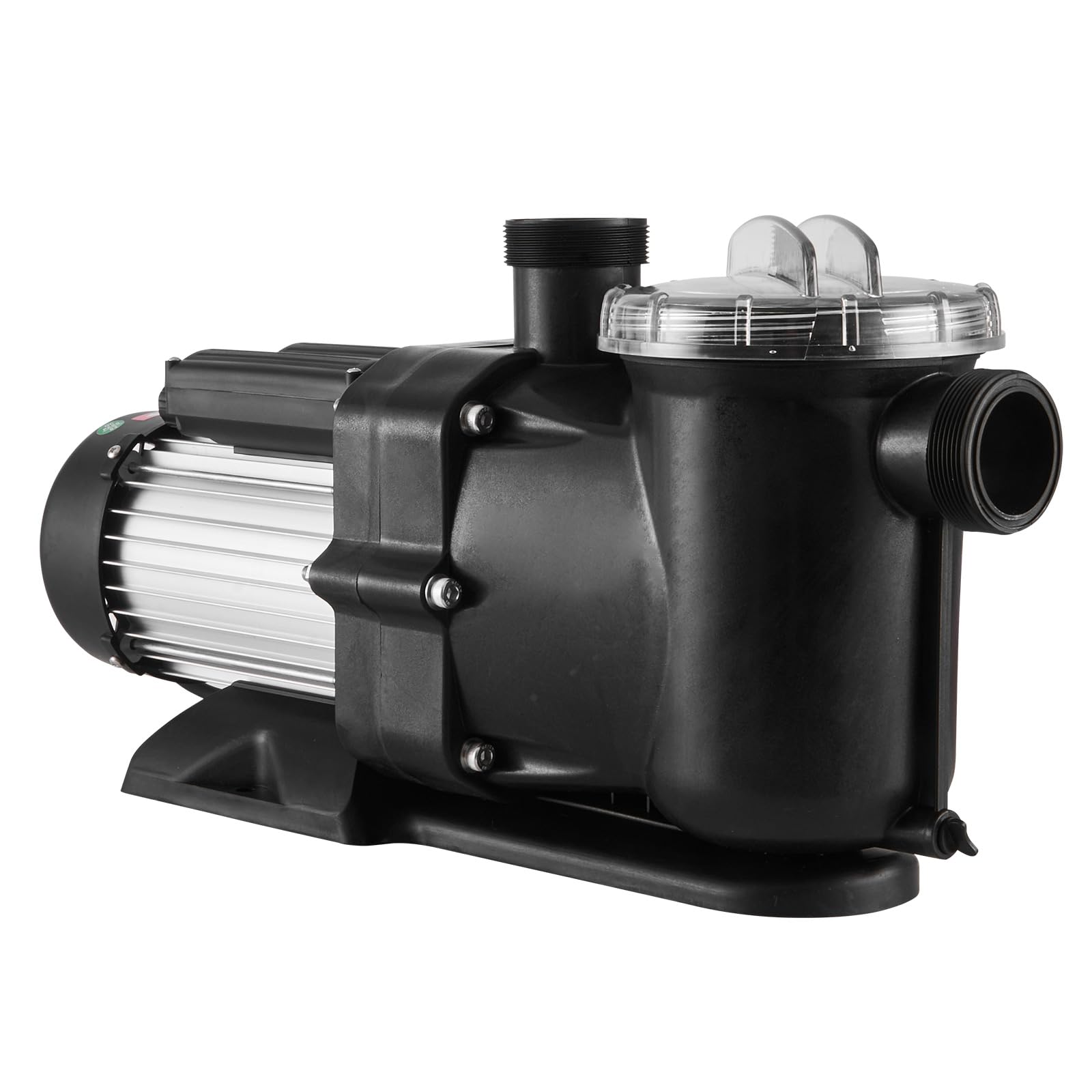 VEVOR Pompa basenowa 1,5 KM, maks. przepływ, 100 GPM, pojedyncza pompa basenowa, 220 V, 2850 obr./min, maks. wysokość tłoczenia 15 m, pompa filtrująca z koszem filtrującym, do basenów rozkładanych,