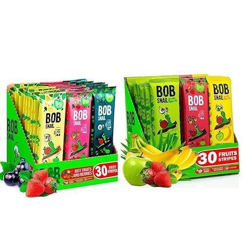 BOB SNAIL Snacks de frutas saludables para adultos y niños