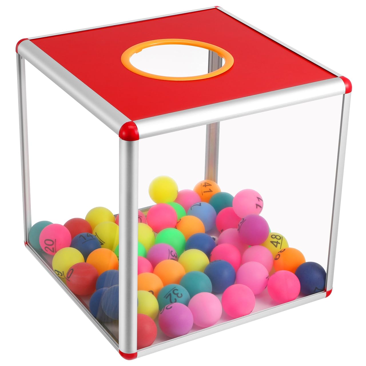 Homoyoyo Raffle Prize Box for Tickets Red for Party Games Lottery and Voting Scenarios Professional Storage Container - Image 4