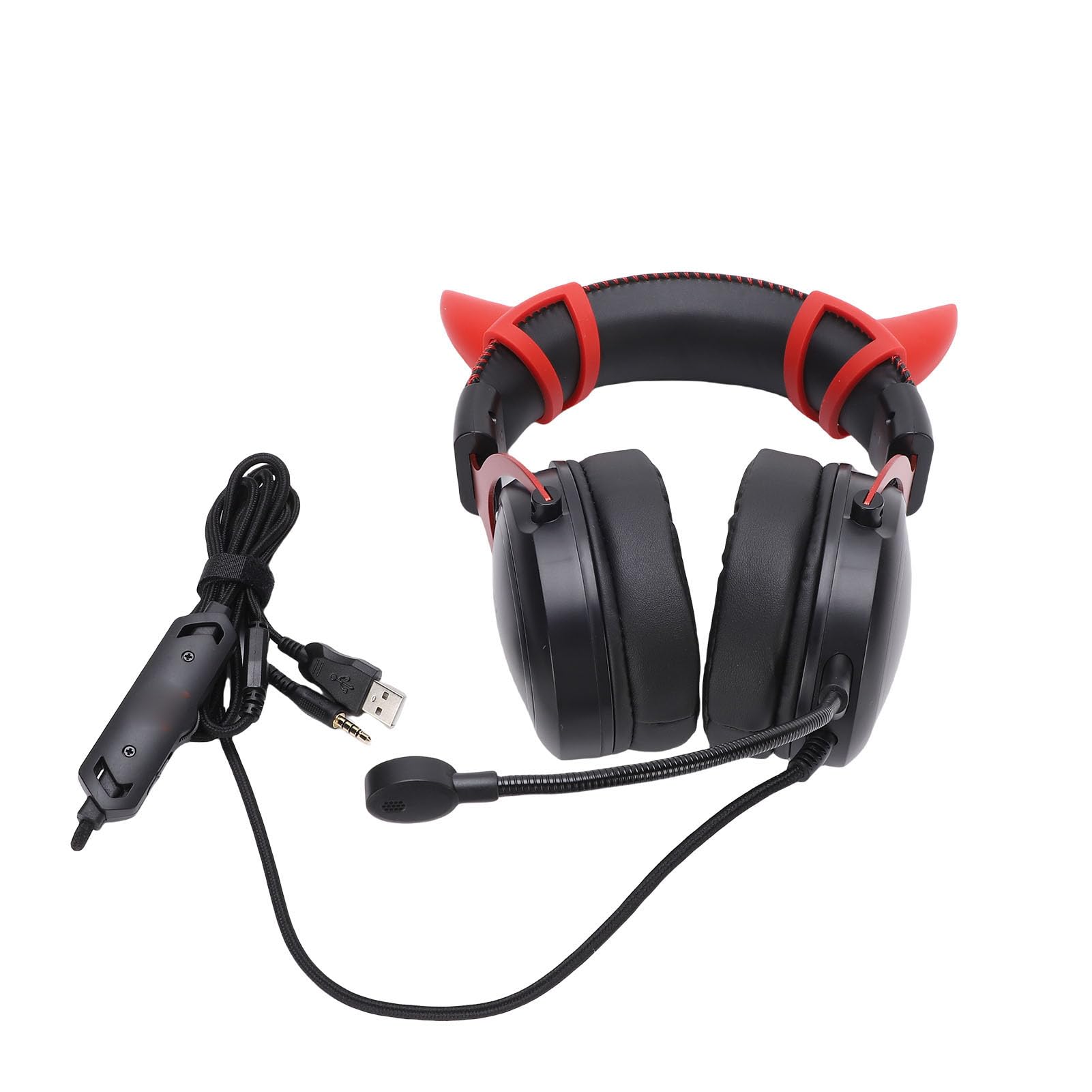 Cocoarm Cuffie da Gioco Cuffie da Gioco RGB Cablate per PC con Driver da 50 Mm Spina da 3,5 Mm Riduzione del Rumore Design Sopra l'orecchio Microfono Flessibile per Chiamate Musicali da (#2)