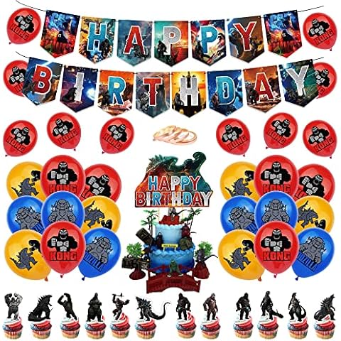 Party Supplies Godzilla Monsters Cake Topper Godzilla Birthday Decorations Godzilla Balloons Godzilla Monsters Birthday Banner Godzilla Cake Decorations Godzilla Monsters Party Decorations Cover
