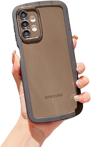 WEDO Compatible con Samsung Galaxy A23 Funda transparente para mujeres y niñas, protección Len de silicona suave, a prueba de golpes, para Samsung