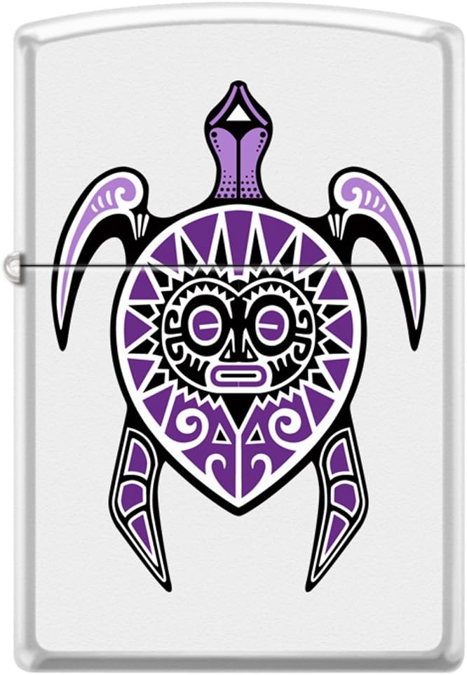 Tattoo Art Polynesian Tribal Turtle Long Life and Fertility Zippo Lighter