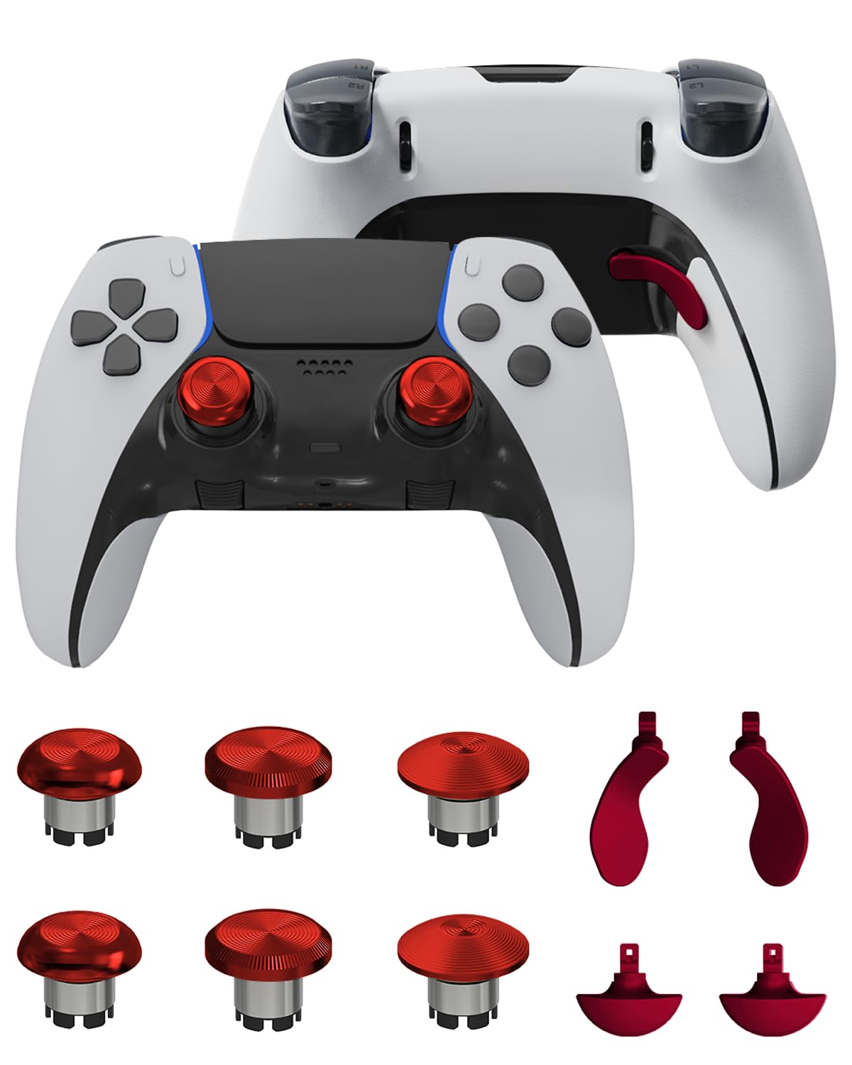 Palillos de metal para controlador de borde de PS5, paletas traseras de metal, botones de gatillo, joysticks para controlador PS5 Dualsense, accesorios de repuesto para mando analógico PS5 Edge