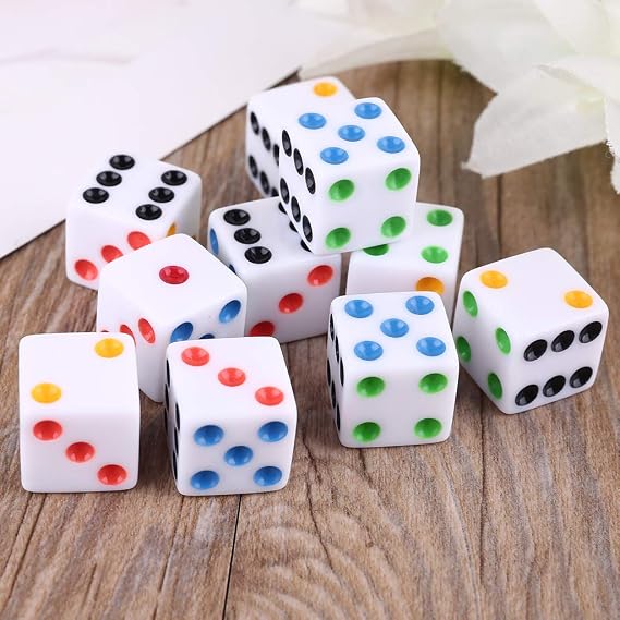 10pcs/set D6 Six Sided Square Opaque 15mm Dices Role Playing Game For Club Party
