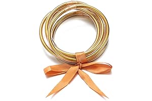 Bowknot Jelly Bangle Bracelets: Charming Adornment for Women