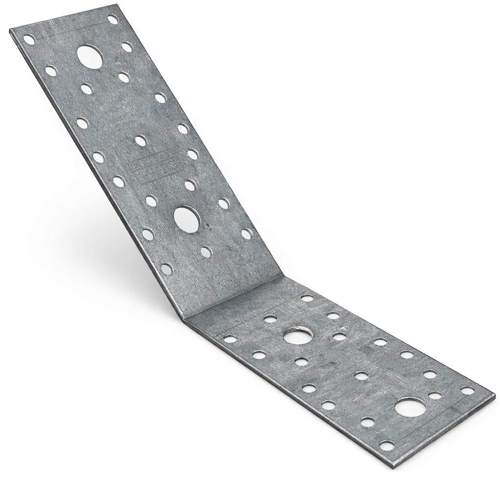 Screws City Silver 90Mm X 90Mm X 65Mm (Pack Of 10) Klr3 135°- Degree Perforated Angle Bracket Corner Connector 2.5Mm Thick For Wood Timber Frame Galvanised Steel - K07a