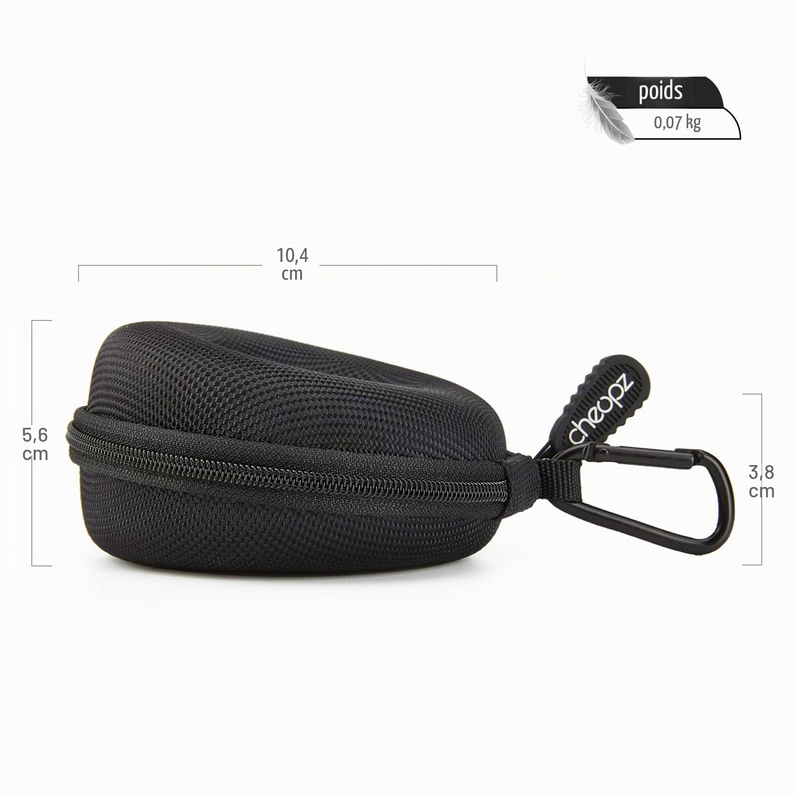 Cheopz Boîte de Rangement de Voyage pour Montres-Bracelets et Montres Intelligentes jusqu'à 50mm, Noir