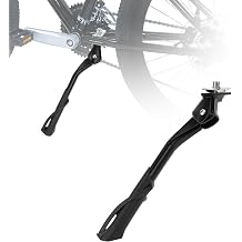 Center Mount Bike Kickstand 24"-29", PSLER Adjustable Kickstand Non-Slip Bicycle Leg Kick Stand Fit for Mountain Bike Racing Bike Road Bike Adult Bikes