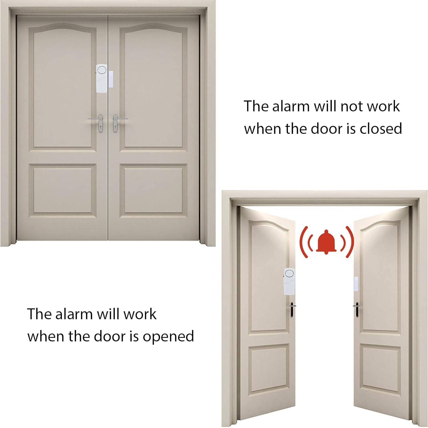 Alarma de Puerta y Ventana, alarmas de Puerta de 93 dB para Seguridad Infantil | Alarma antirrobo para puerta y ventana, alarmas de piscina para el hogar