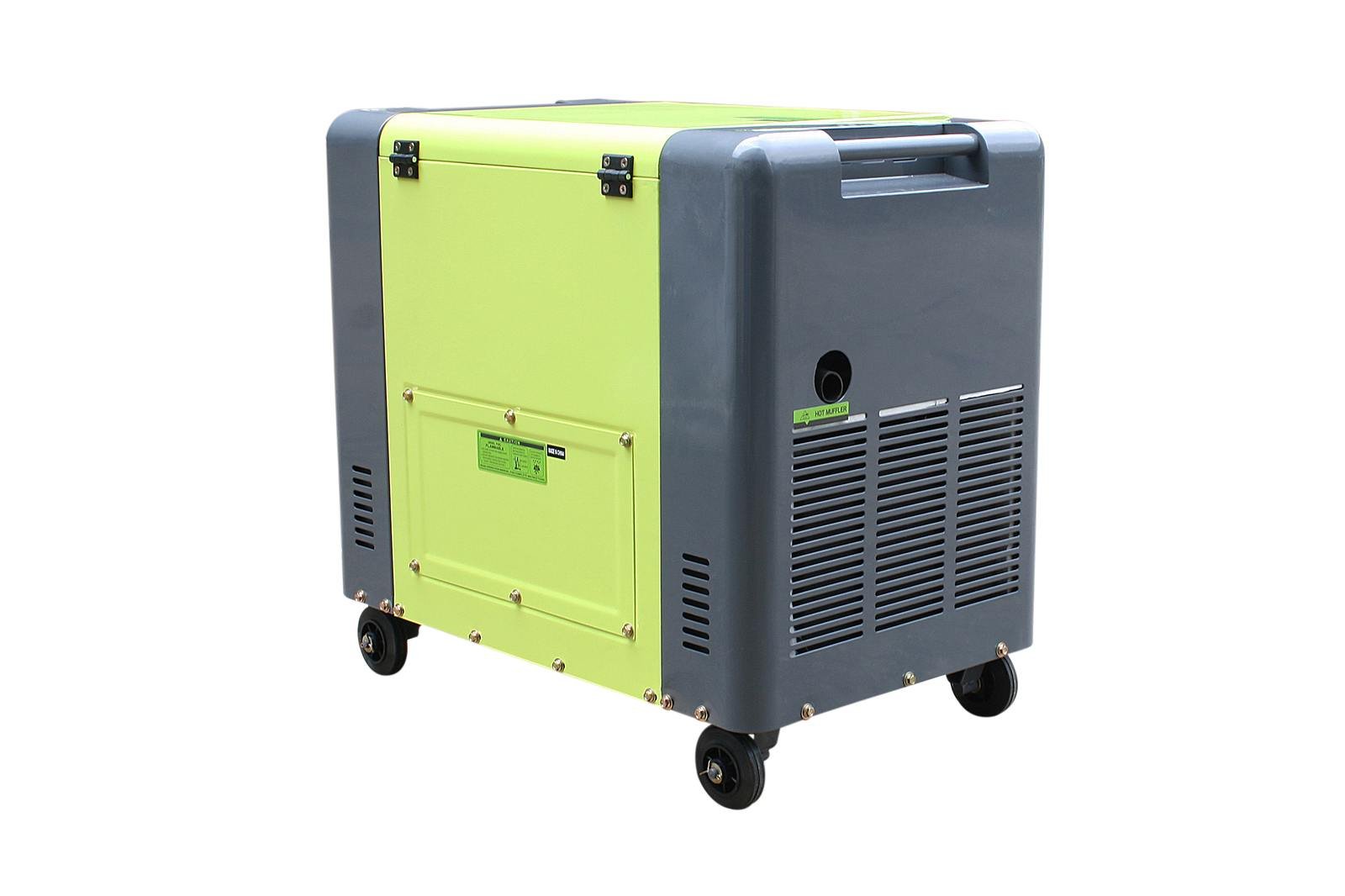 Generador eléctrico diésel insonorizado tipo Panda grupo electrógeno 5.5kW 230V